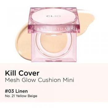 Clio Cushion Foundation Kill Cover Mesh Glow 15 g + Recambio 15 g #03 Lino