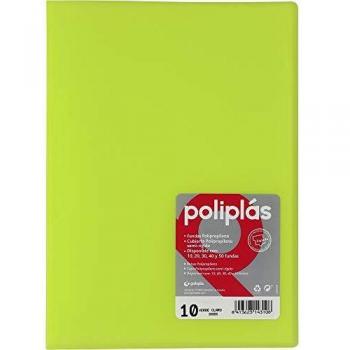 Grafoplás Carpeta Poliplast A4 10 Fundas Verde