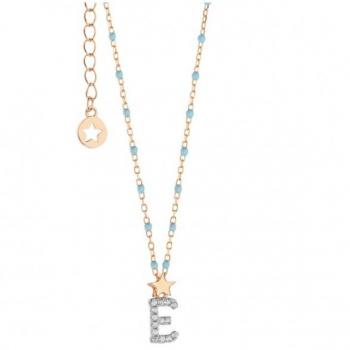 Collana Comete Gioielli Stella Lettera E Donna GLA 177 in Argento 925 con Pendente