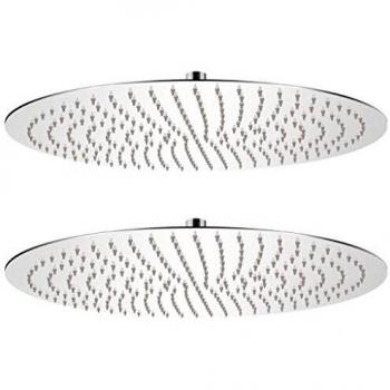 Soffione per Doccia a Pioggia 2 pz Acciaio Inossidabile 50 cm cod mxl 45692