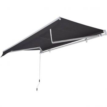 Gelenkarm-KUNIFERAX 395x250 cm – verstellbare Markise in Grau