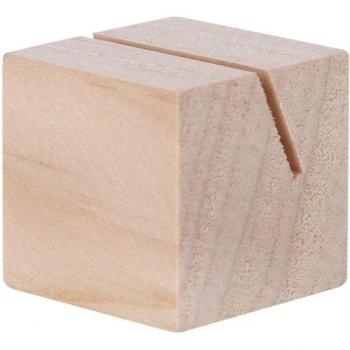 Soporte de mesa en madera natural retro, clip decorativo para escritorio y manualidades, 1 unidad