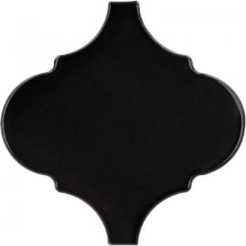 Carreau de faïence murale arabesque Lanterne 12×12 cm, couleur noir brillant – paquet 0,43 m²