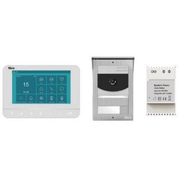 Schermo+Posto Esterno Baia‑Kit 2 Fili Video‑Cittodialetto con Alimentatore