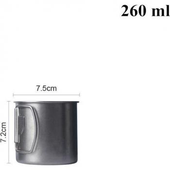 260/350ml Stainless Steel Coffee Mug with Foldable Handle