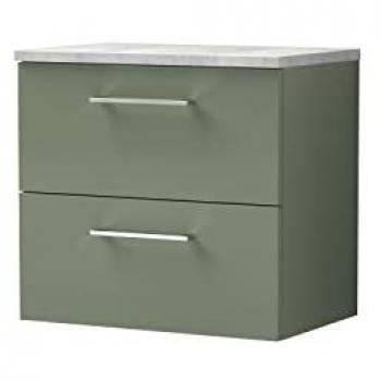 600mm Wall Hung Vanity Unit with Bellato Grey Worktop