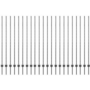 Poste de Valla Gris 44 pcs 200 cm VidaXL