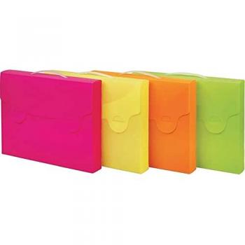 Set da 4 Valigette Portadocumenti Favorit Neon 38x29x5 cm