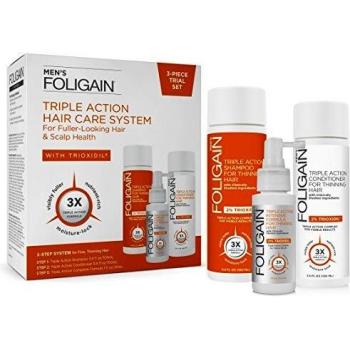 Foligain Männer‑Trio: Shampoo, Conditioner und Haarlotion mit 10 % Trioxidil