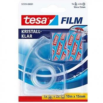 Tesa Film Crystal Clear Tape 10m x 15mm 2 Rolls