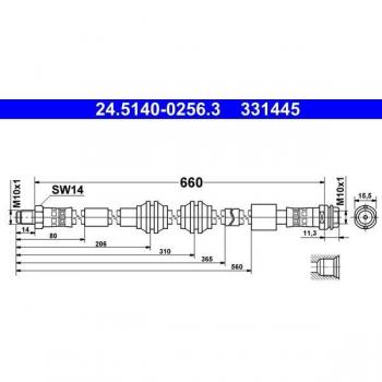 ATP Brake Hose 24.5140-0256.3