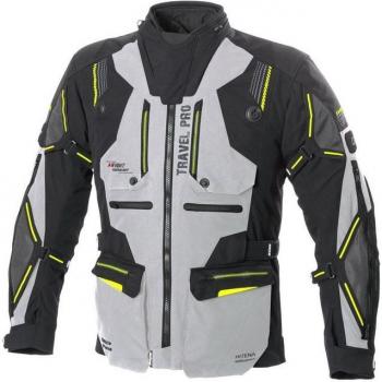 Büsè Pro Giacca da Viaggio Moto Nero-Grigio 56