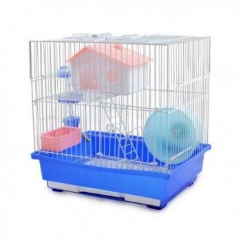 White-Blue Panama Pet Feeding Dish – 12″x9″x12″