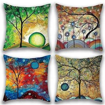 Freeas Sofa Cushion Covers with Tree Patterns