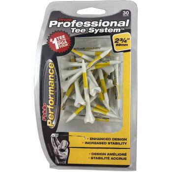 PrimeGolf 30‑Pack Evolution Tee – 2‑¾” Yellow