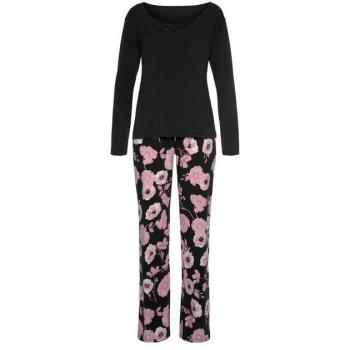 LASCANA 2-teiliges Pyjama Set mit Blumenmuster für Damen