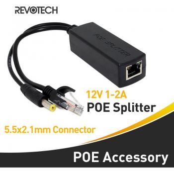 Divisor Ethernet PoE 10/100M 12V 1A para Cámaras de Seguridad