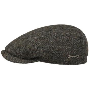Stetson Olive-Mottled Driver Cap in Harris Tweed – Men XXL