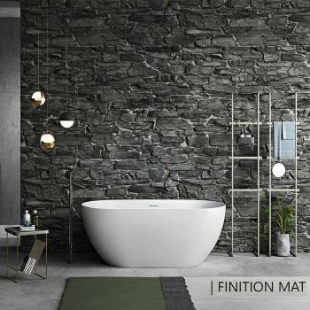 Baignoire îlot blanche 170 cm design ovale Lisbon