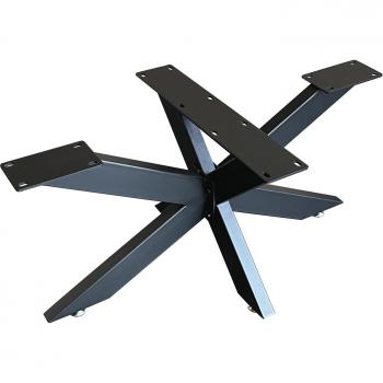 Support pied de table 407003-B : acier noir, dimensions 120x68x71, design Spider
