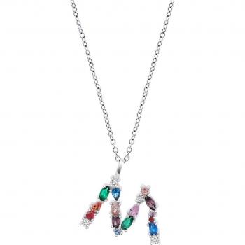 Collar Lotus Silver Mujer LP3635-1/M Letra M