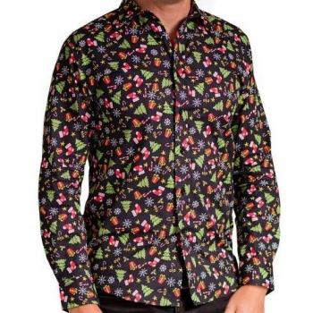 Mannen T-shirt met Kerstmotief
