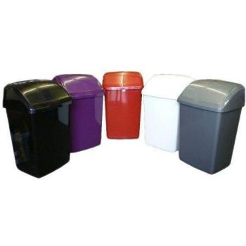 Whitefurze Swing Top Plastic Rubbish Bin
