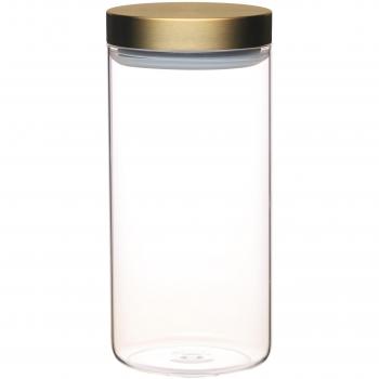 KitchenCraft MasterClass Airtight Glass Food Storage Jar, 1.5 L