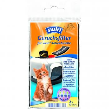 Katzentoilette-Filter Swirl 12x7 cm – 4 Stück (2 Päckchen)