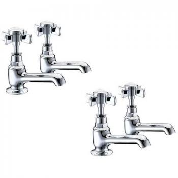 Chrome Crosshead Bath and Basin Pillar Tap Ensemble – Balterley