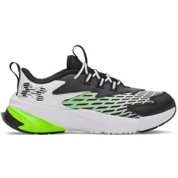Under Armour Scramjet 7 Boys' Athletic Shoes – Dual Color (White/Black), UK 2.5