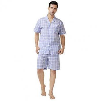 DAVID ARCHY Men's 100% Cotton Sleepwear Set