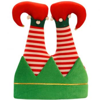 Chapeau flanelle père Noël et pantalon clown pour enfants