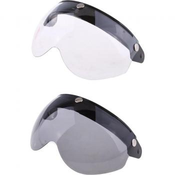 2 Pack Motorcycle Helmet Visor 3-Snap Lens