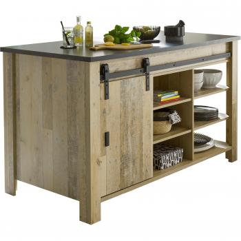 Home affaire Unterschrank Sherwood, braun mit Handtuchhalter
