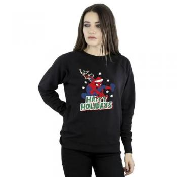 Spider‑Man Holiday Vibes Women’s Sweatshirt in Black – L