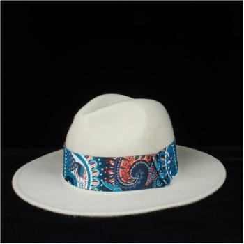 Sombrero Fascinator Blanco para Danza Jazz