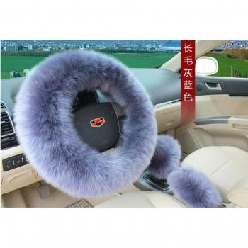 Universal Fuzzy Steering Wheel Cover with Gear Knob and Brake Handle