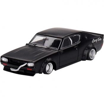 Liberty Walk Skyline Mini GT – Matt Black 1:64 Scale