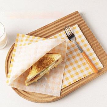 50Pcs Square Greaseproof Wrappers for Fast Food