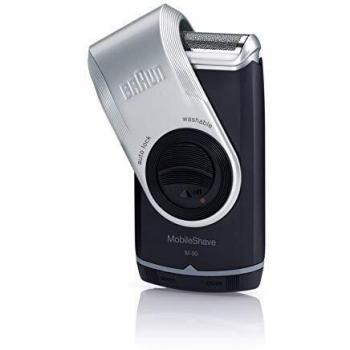 Herrenrasierer Braun M90 MobileShave in Dunkelblau/Silber