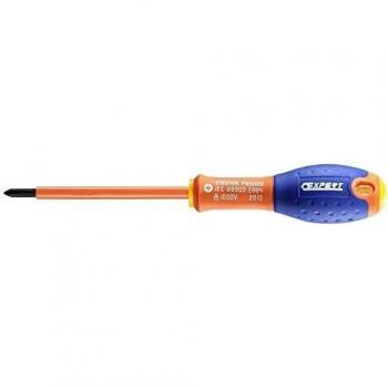 Tournevis à vis cruciforme, 100 mm, isolation 1000 V – Expert Phillips PH‑1