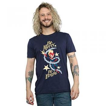Marvel Mens Be Merry Be Bright T-Shirt