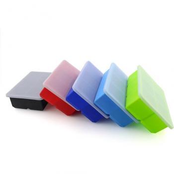 Silicone Ice Cube Mold with 6 Large Squares and Lid