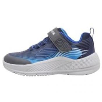 Skechers niño Microspec Advance Azul Marino/Azul, talla 33 (modelo 85886)