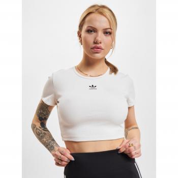Camiseta de Manga Corta Adidas Rib Tee para mujer en color beige