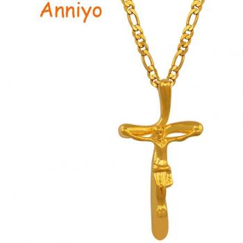 Collier or crucifix décoratif homme #202202