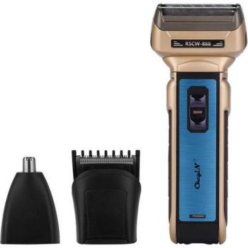 TrioBarba Electrónica: Afeitar, Cortar y Limpiar con Poder Portátil