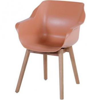 Tuinstoel Sophie met armleuningen, 2 stuks teak, Hartman