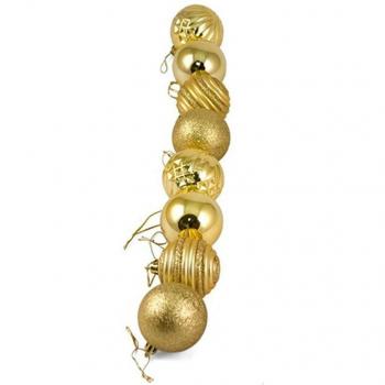 Oro Festivo: 8 Bolas en Tubo Ø6 cm